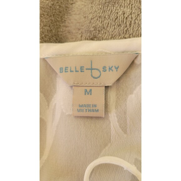 Belle + Sky Sheer Floral Blouse Shirt - Picture 3 of 4